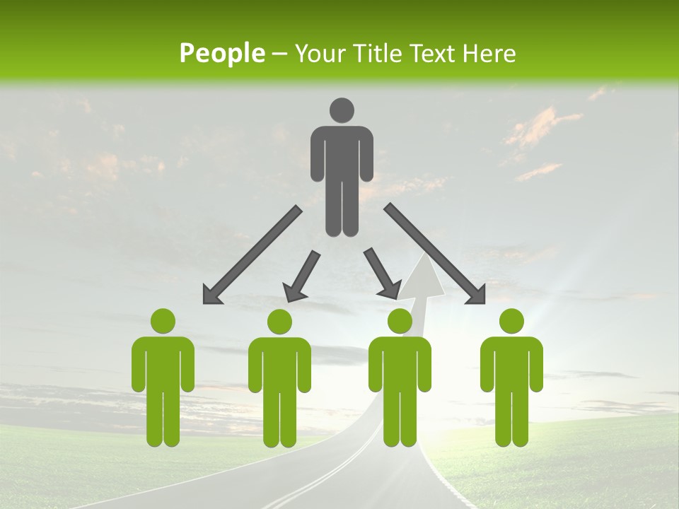 Lane Direction Progress PowerPoint Template