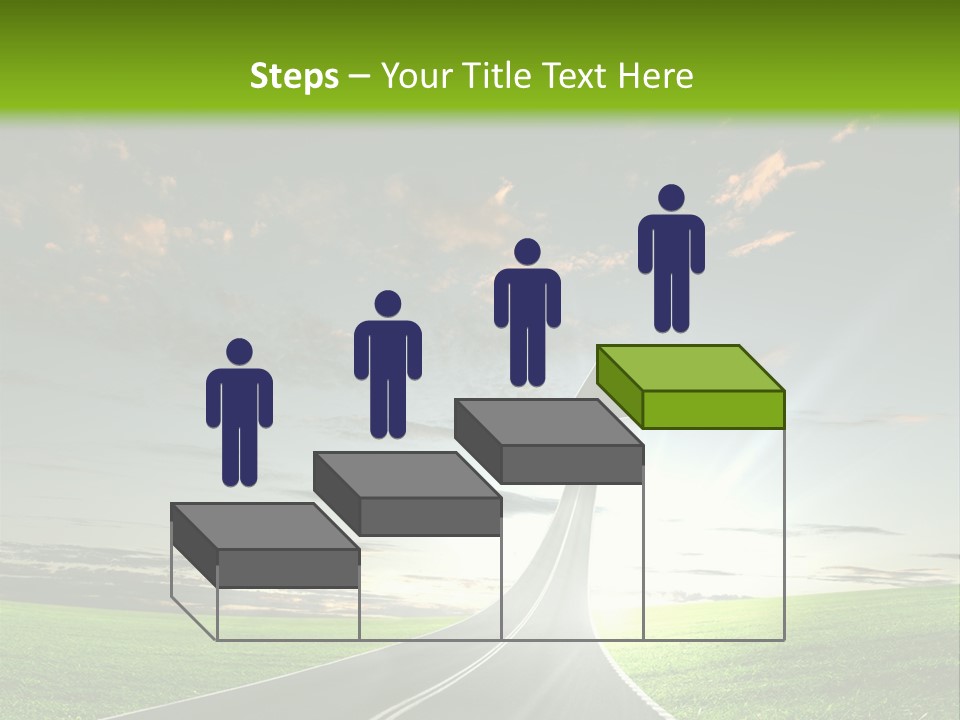 Lane Direction Progress PowerPoint Template