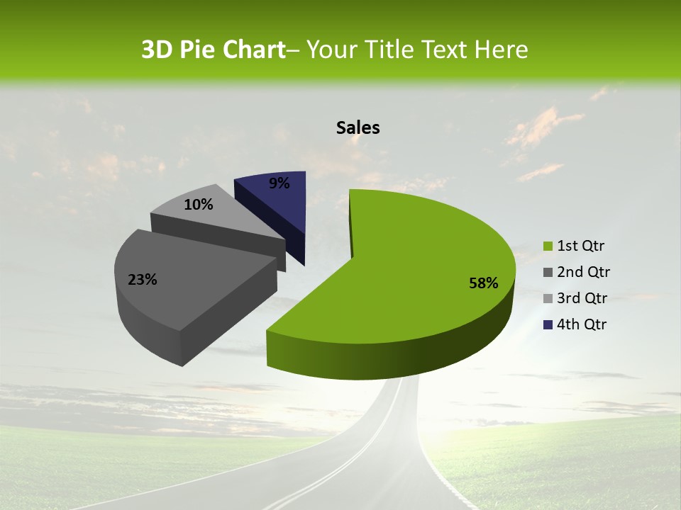 Lane Direction Progress PowerPoint Template
