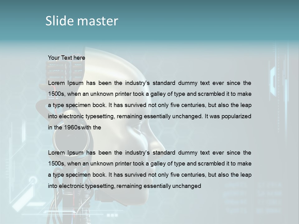 Metal Future Nose PowerPoint Template