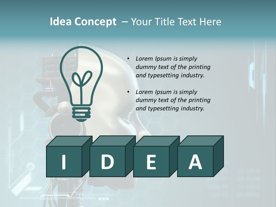 Metal Future Nose PowerPoint Template