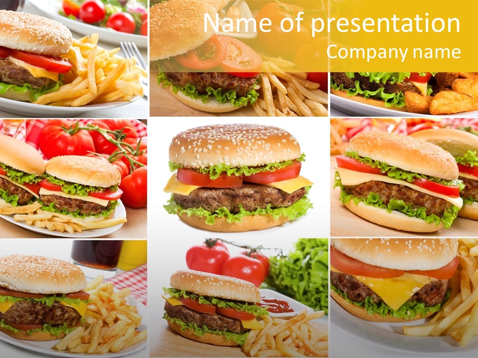 Food Sandwich Meat PowerPoint Template