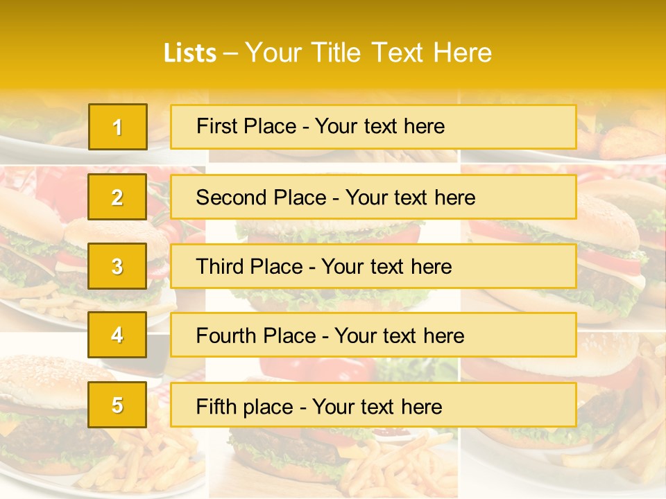 Food Sandwich Meat PowerPoint Template