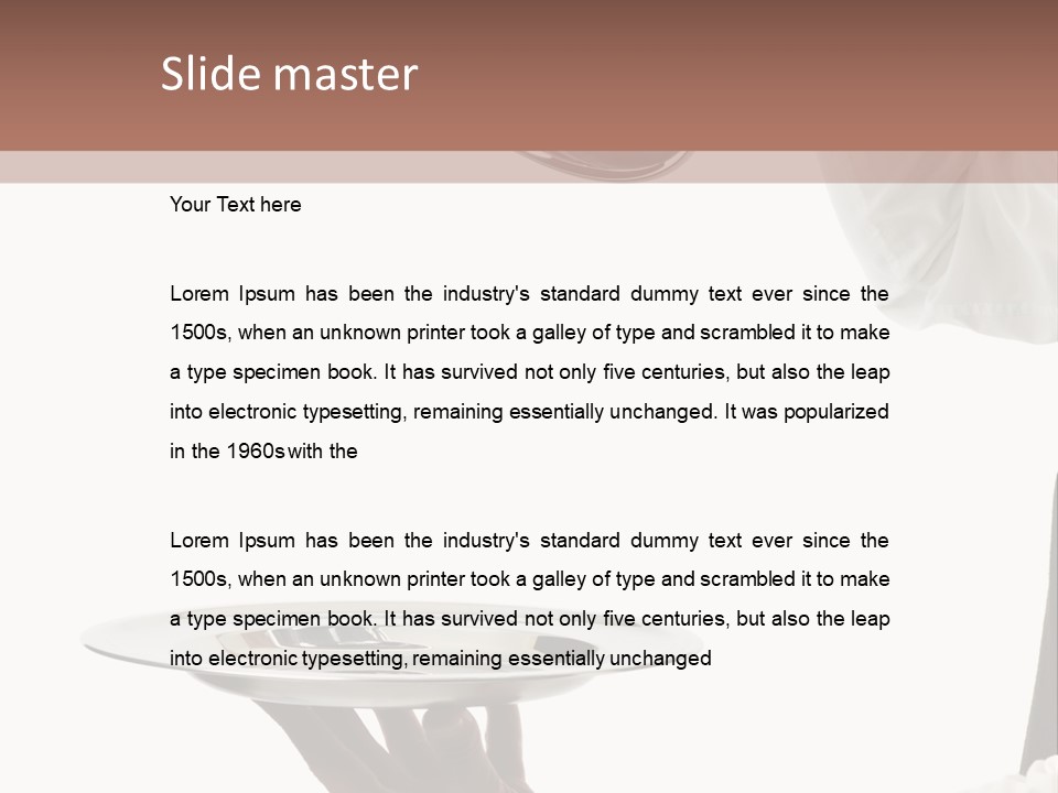 Handsome Serving Tray Cooking PowerPoint Template