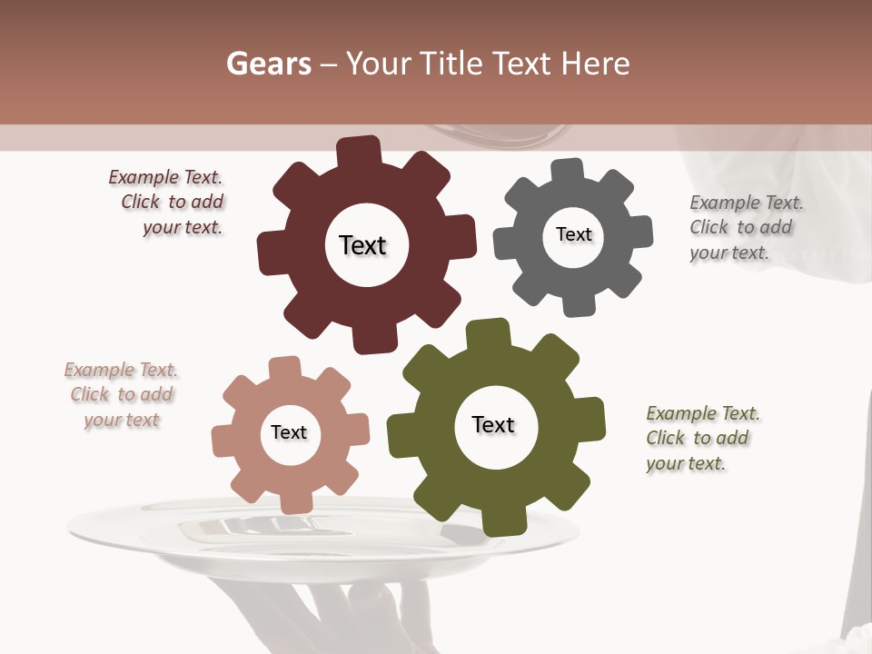 Handsome Serving Tray Cooking PowerPoint Template
