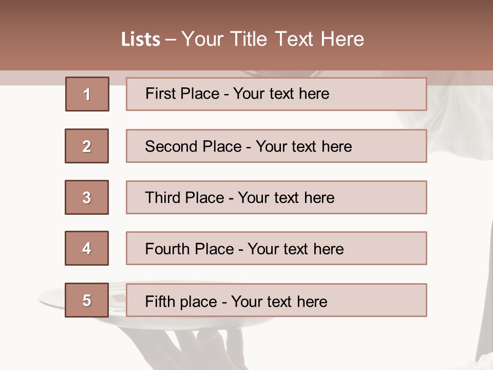 Handsome Serving Tray Cooking PowerPoint Template