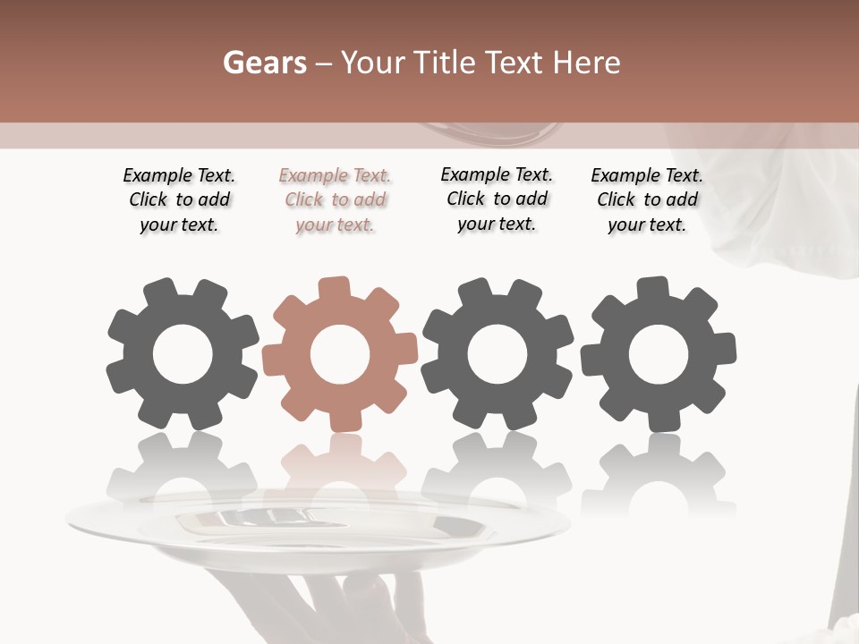 Handsome Serving Tray Cooking PowerPoint Template