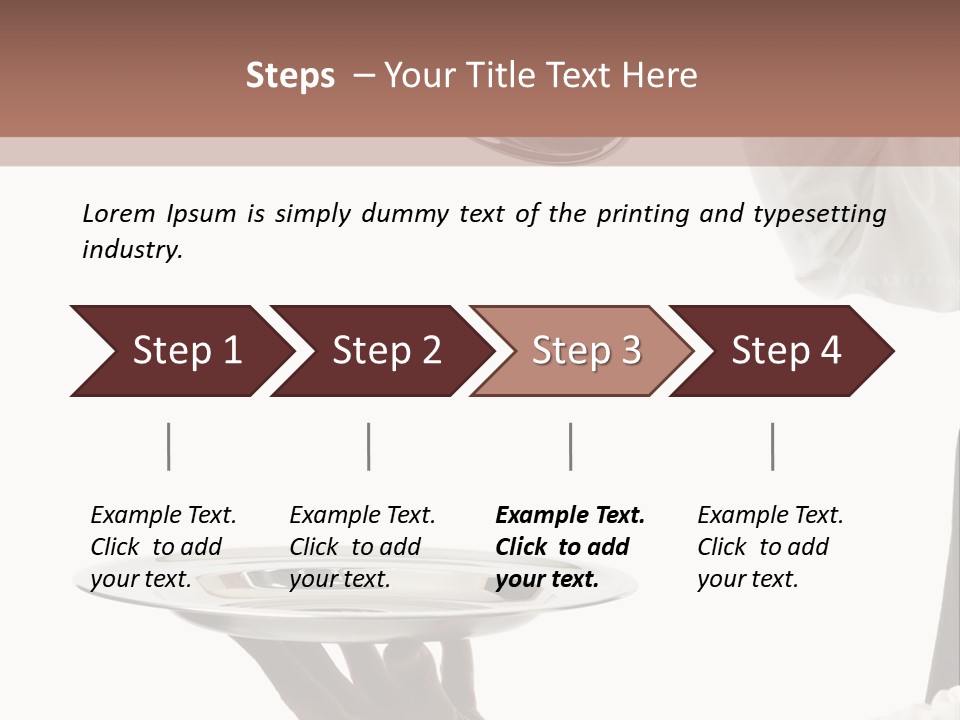 Handsome Serving Tray Cooking PowerPoint Template