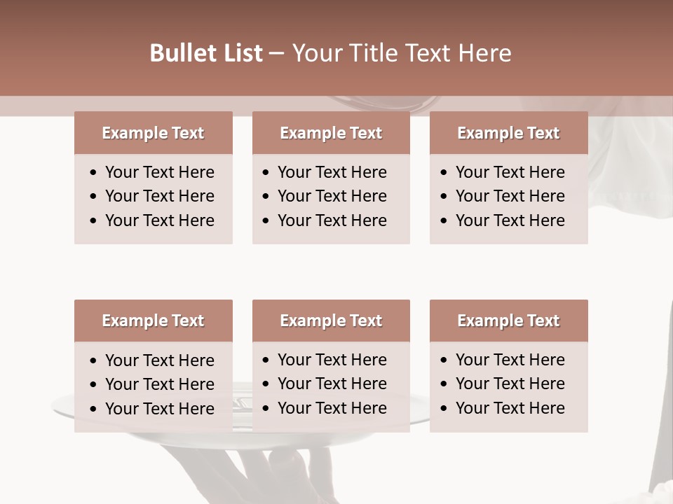 Handsome Serving Tray Cooking PowerPoint Template