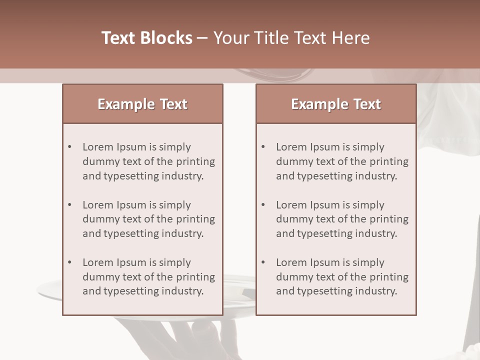 Handsome Serving Tray Cooking PowerPoint Template