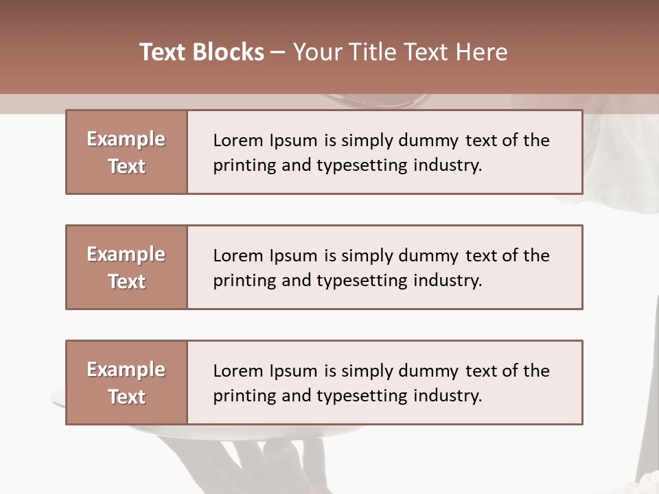 Handsome Serving Tray Cooking PowerPoint Template