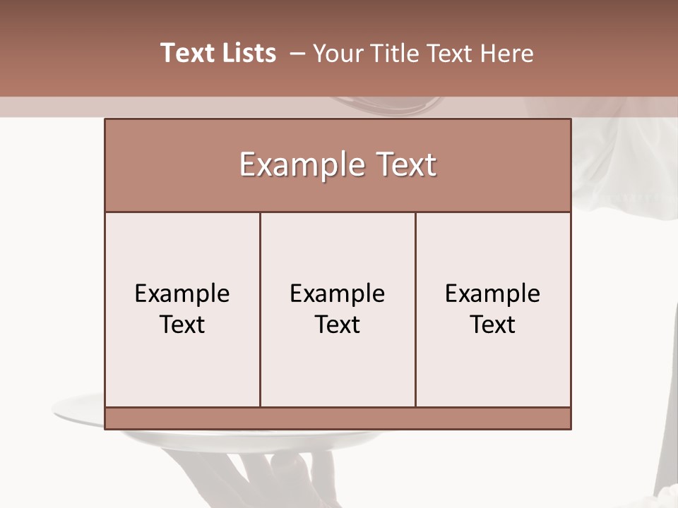 Handsome Serving Tray Cooking PowerPoint Template