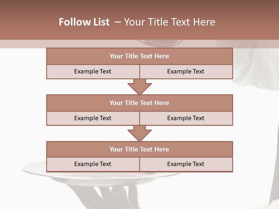 Handsome Serving Tray Cooking PowerPoint Template