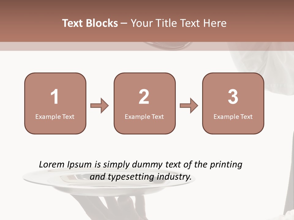 Handsome Serving Tray Cooking PowerPoint Template