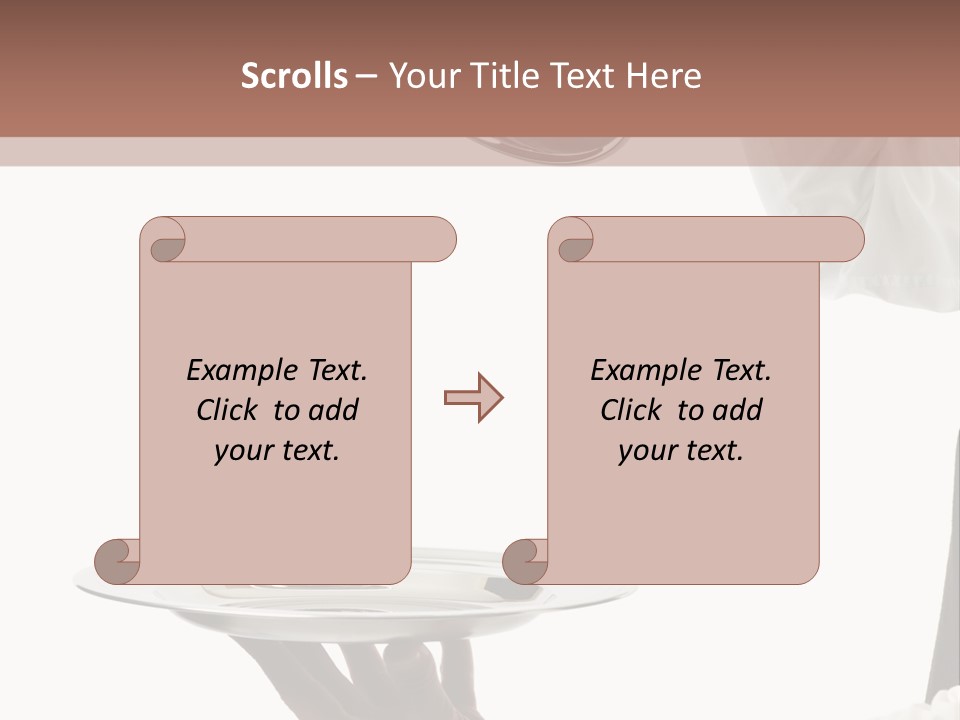 Handsome Serving Tray Cooking PowerPoint Template