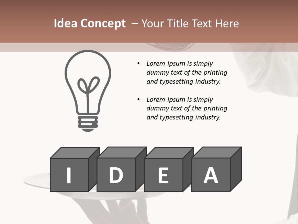 Handsome Serving Tray Cooking PowerPoint Template