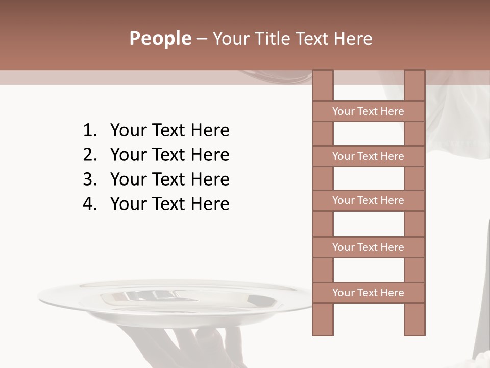 Handsome Serving Tray Cooking PowerPoint Template