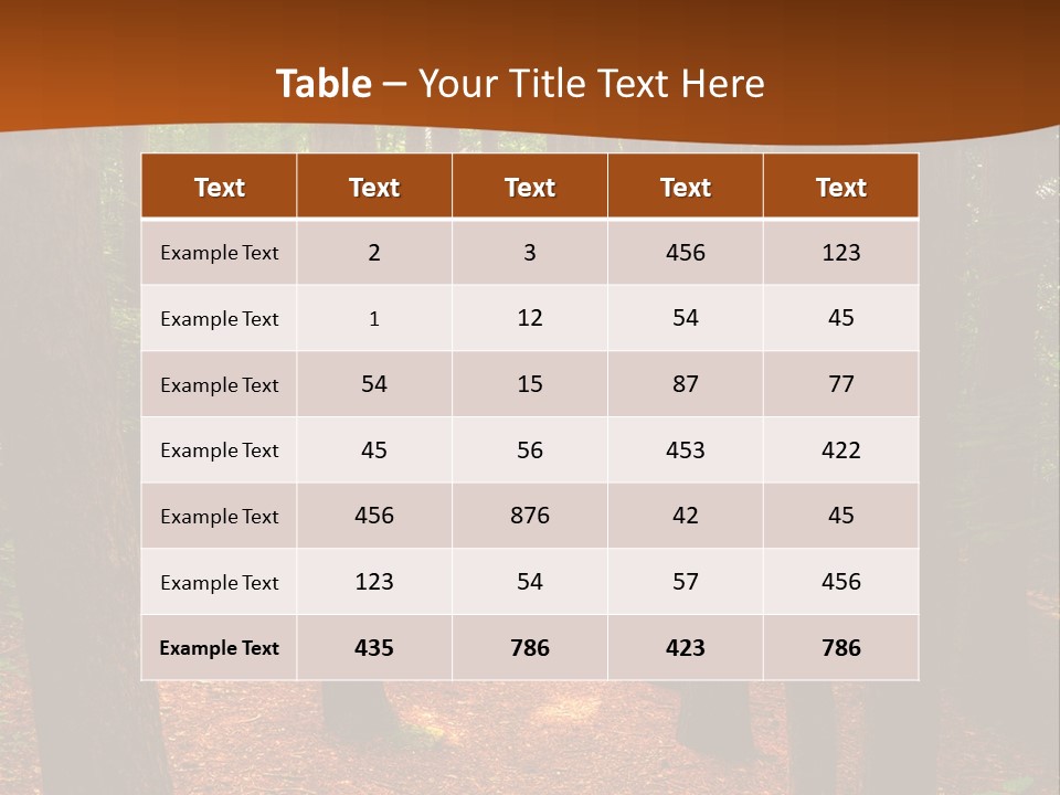 Bright Beautiful Forest PowerPoint Template