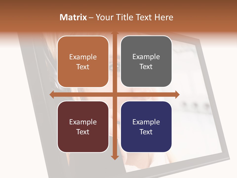 Woman Employee Earphone PowerPoint Template