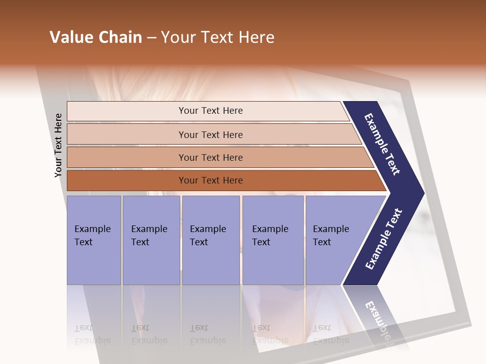 Woman Employee Earphone PowerPoint Template