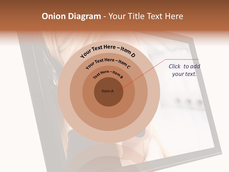 Woman Employee Earphone PowerPoint Template