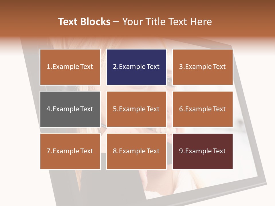 Woman Employee Earphone PowerPoint Template