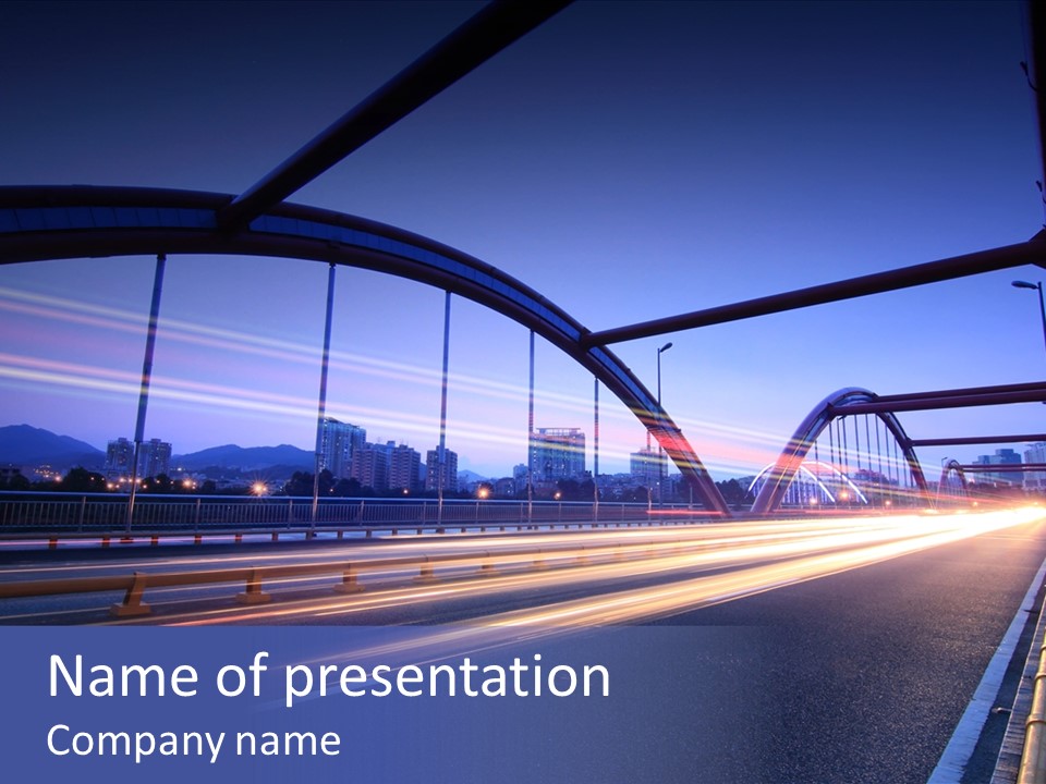 Blurry Urban Busy PowerPoint Template