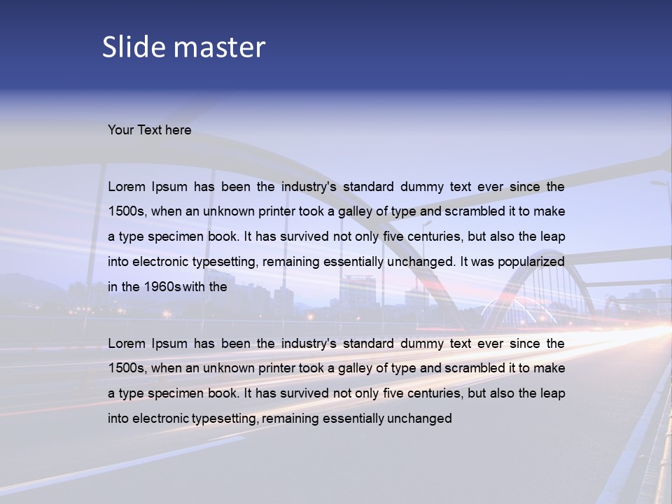 Blurry Urban Busy PowerPoint Template