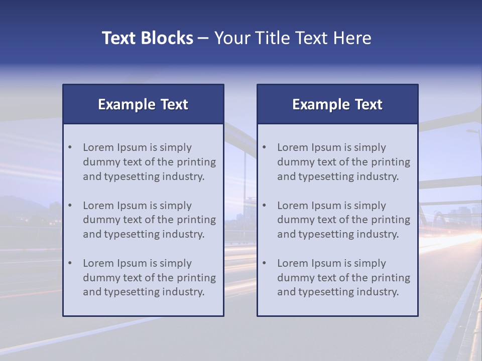 Blurry Urban Busy PowerPoint Template