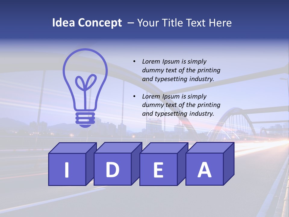 Blurry Urban Busy PowerPoint Template