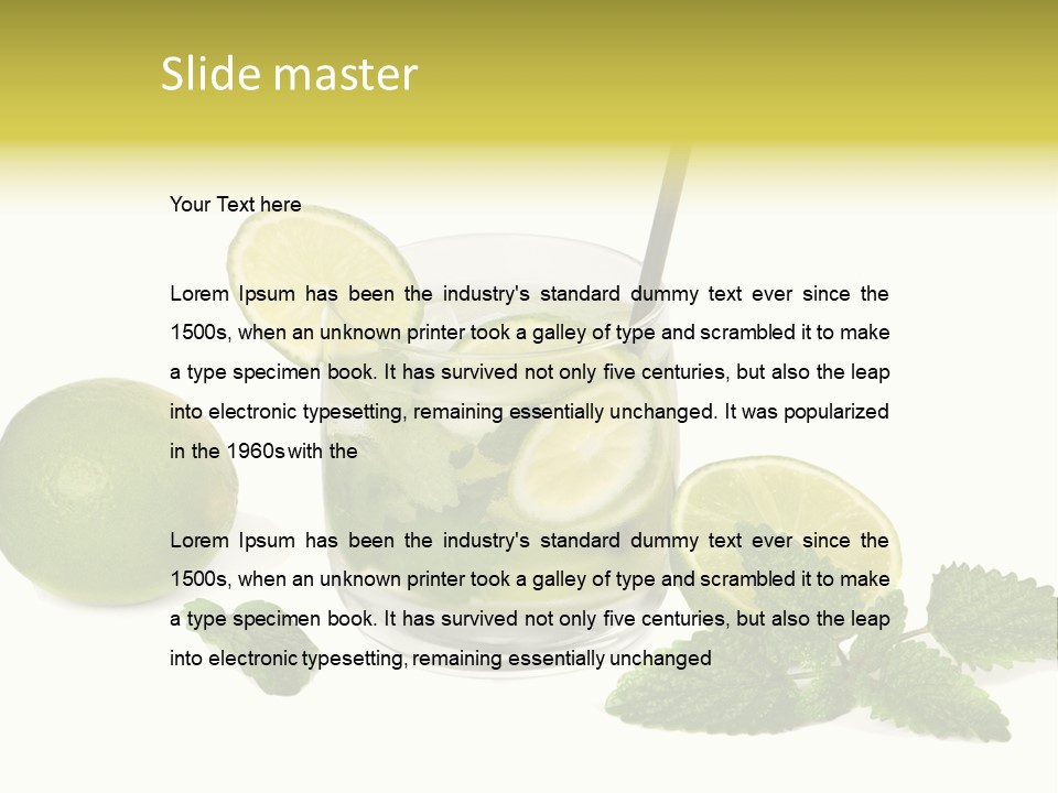 Syrup Sugar Mint PowerPoint Template