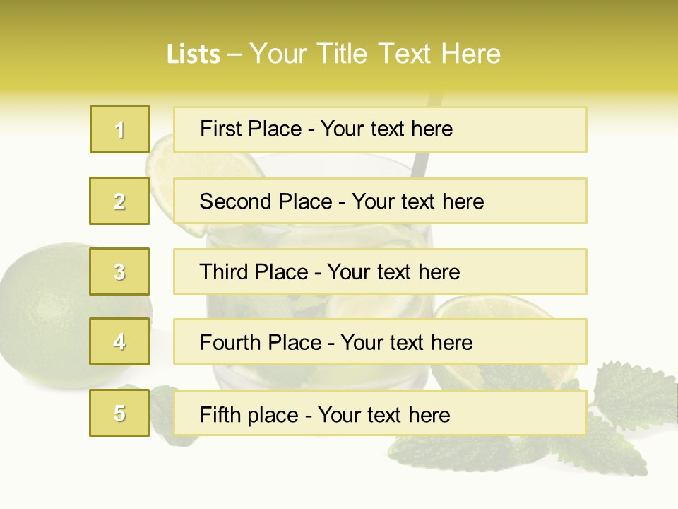 Syrup Sugar Mint PowerPoint Template