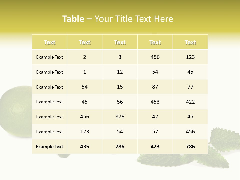 Syrup Sugar Mint PowerPoint Template