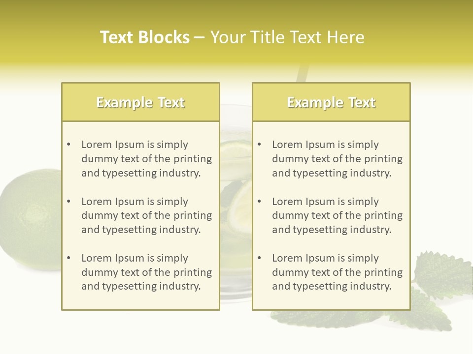 Syrup Sugar Mint PowerPoint Template