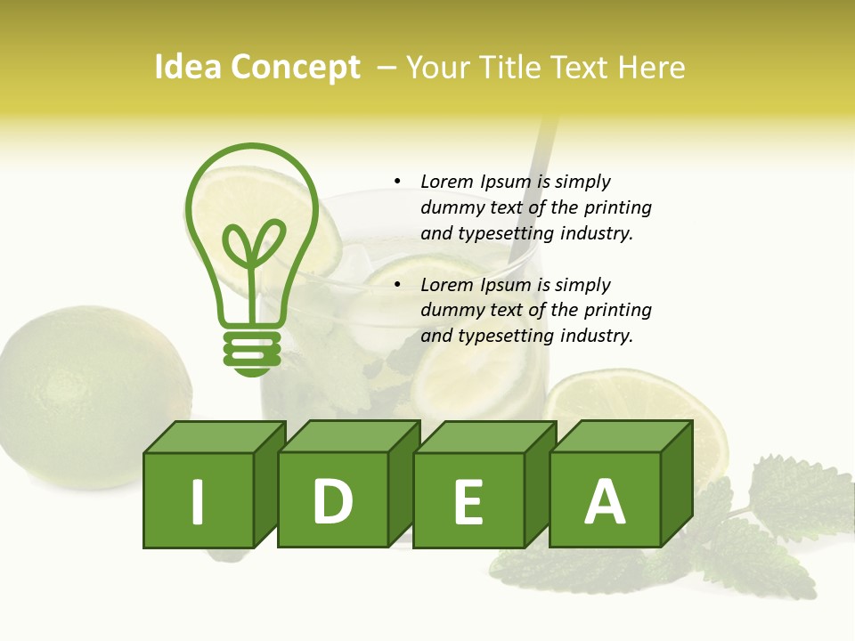 Syrup Sugar Mint PowerPoint Template