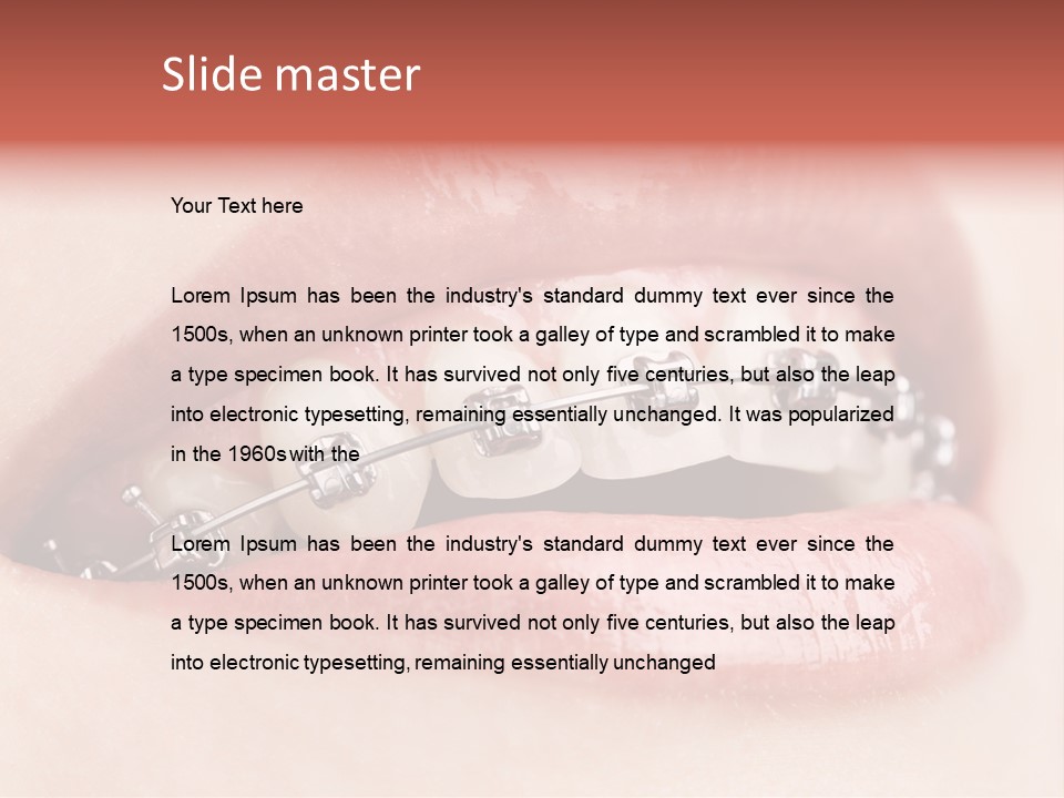 Healthy Lips Braces PowerPoint Template
