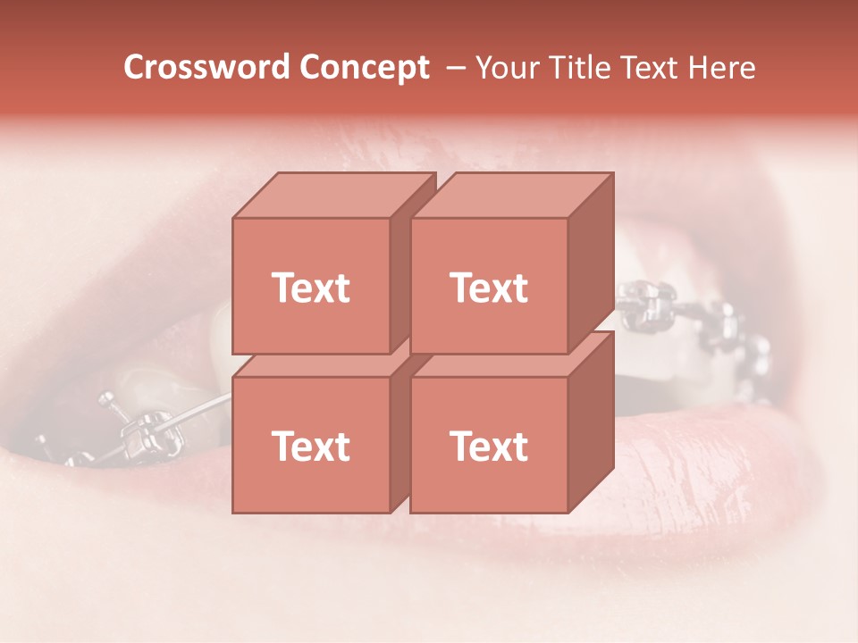 Healthy Lips Braces PowerPoint Template