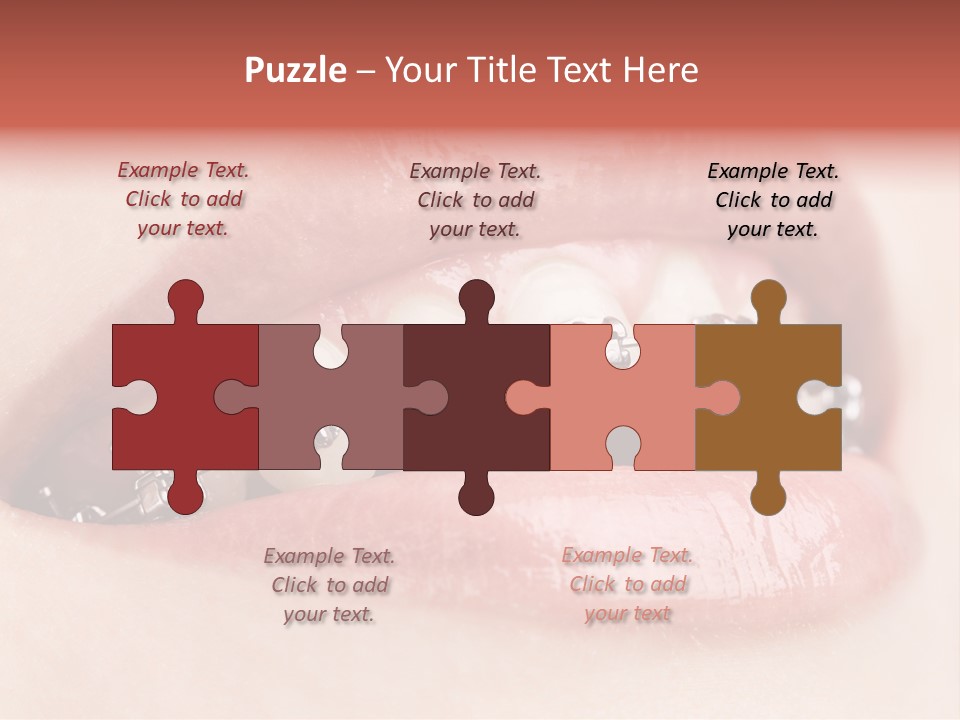 Healthy Lips Braces PowerPoint Template