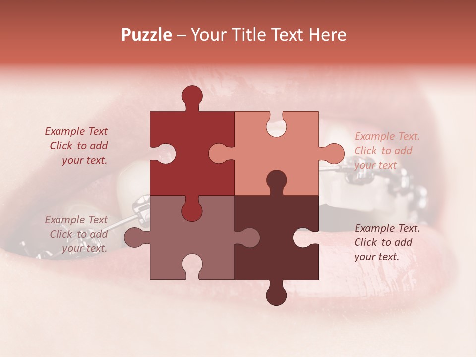 Healthy Lips Braces PowerPoint Template