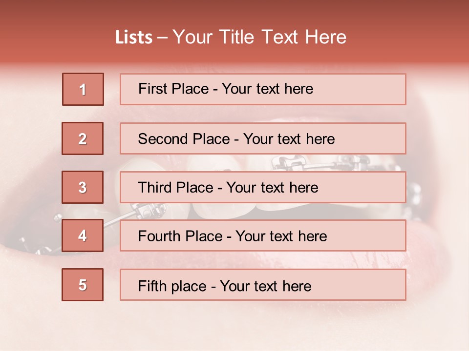 Healthy Lips Braces PowerPoint Template
