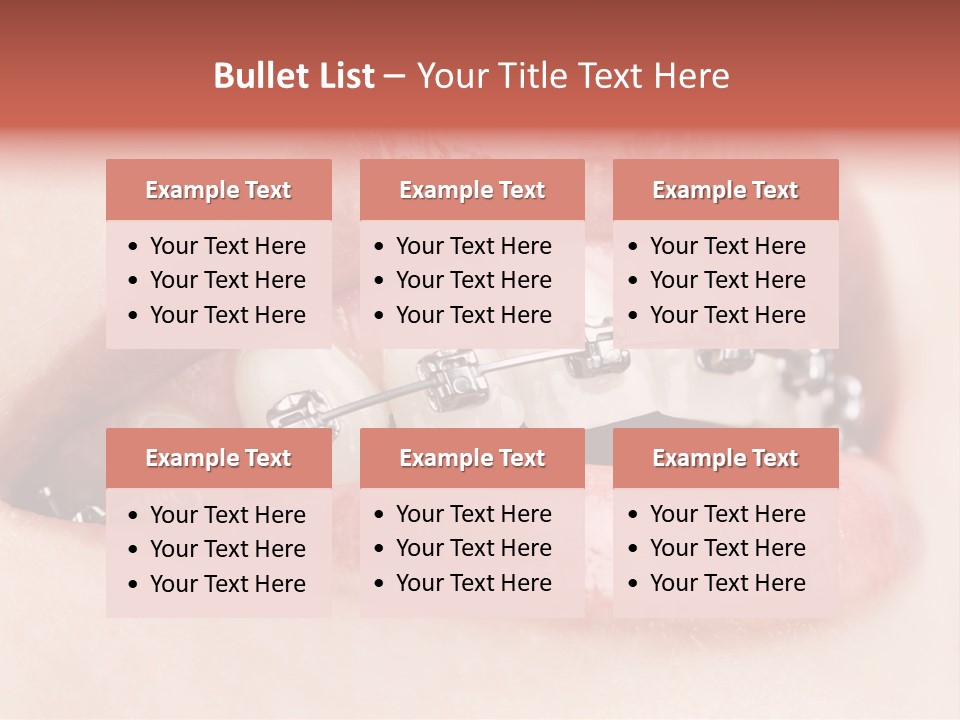 Healthy Lips Braces PowerPoint Template