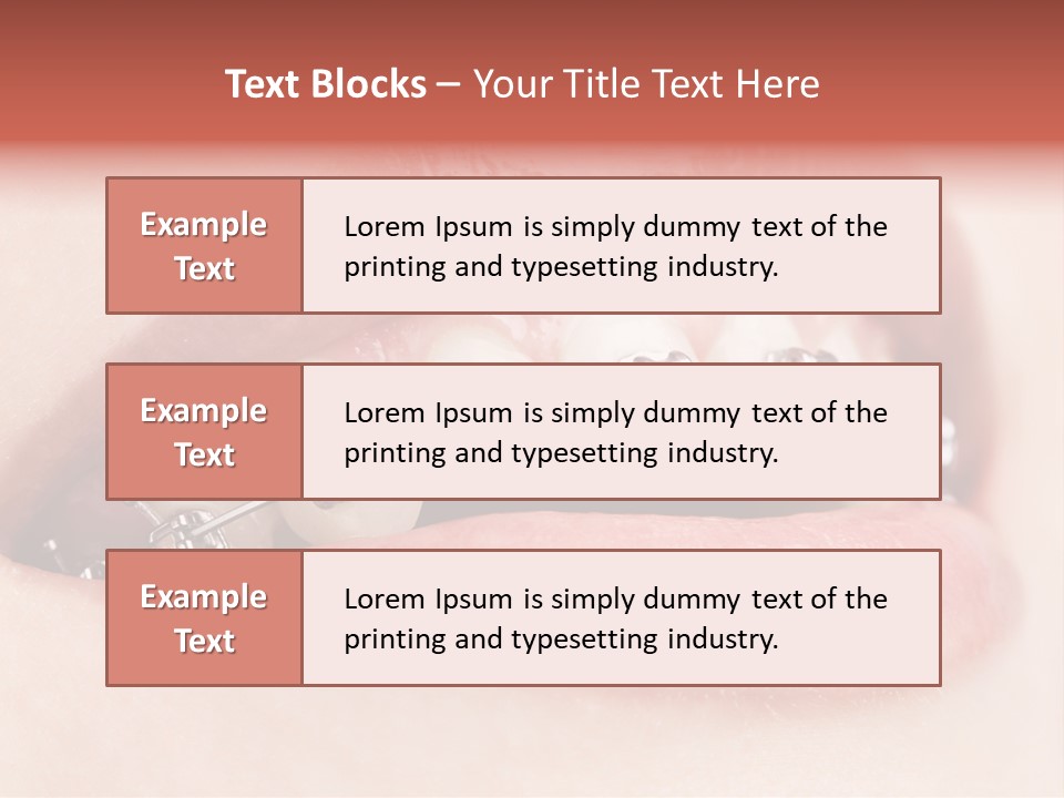 Healthy Lips Braces PowerPoint Template