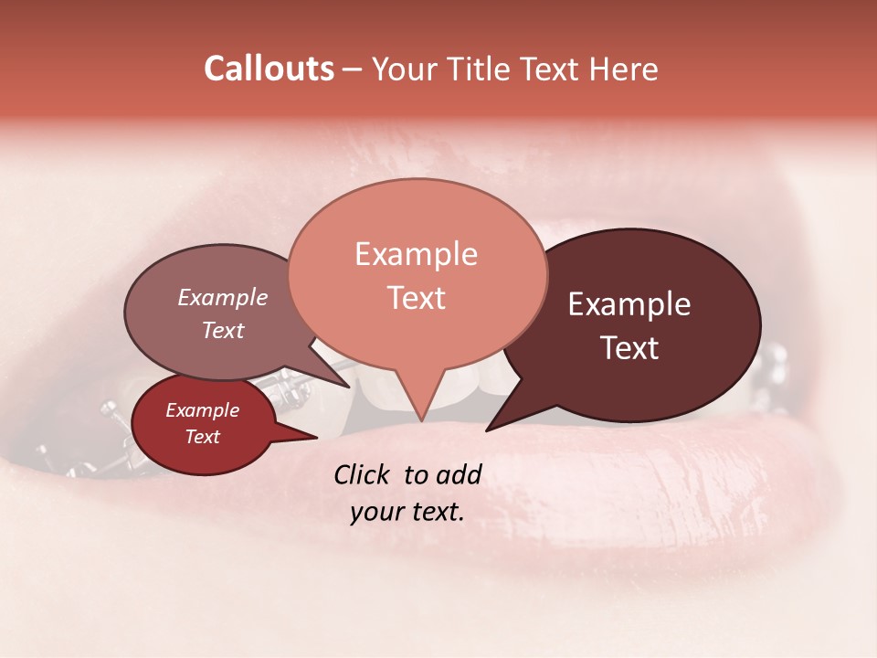 Healthy Lips Braces PowerPoint Template
