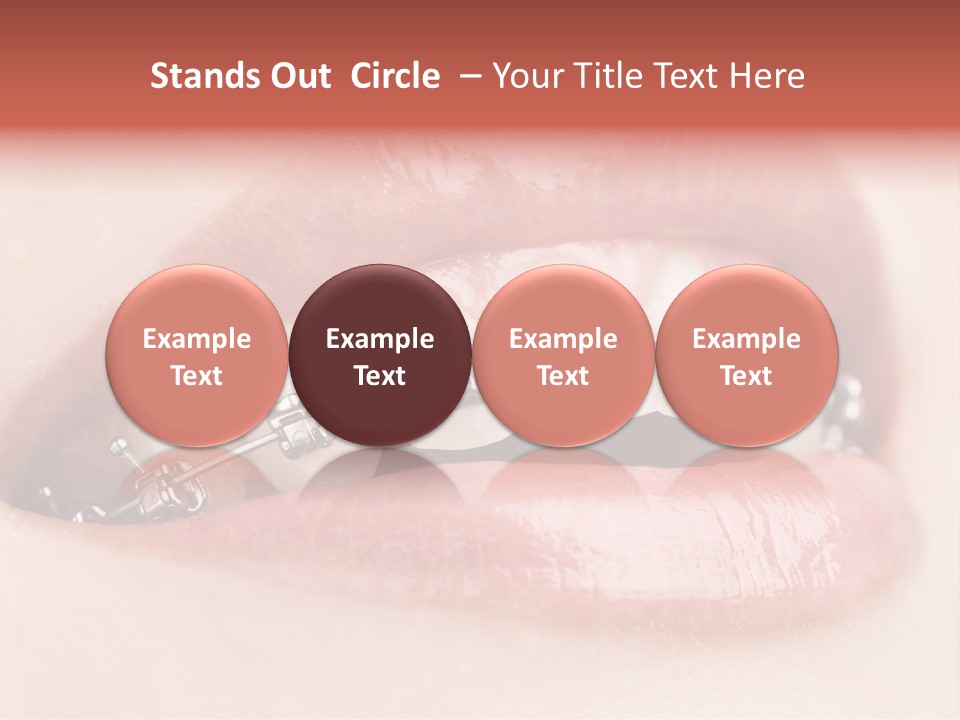 Healthy Lips Braces PowerPoint Template