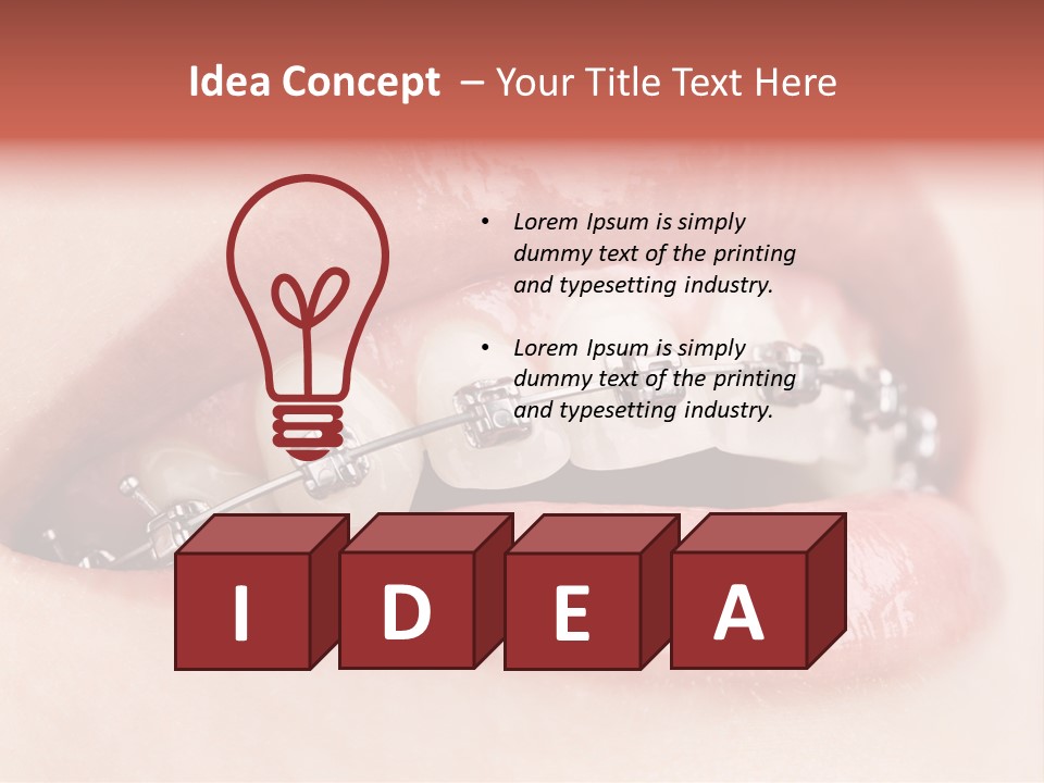 Healthy Lips Braces PowerPoint Template