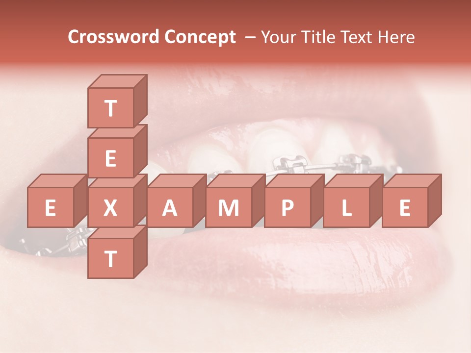 Healthy Lips Braces PowerPoint Template