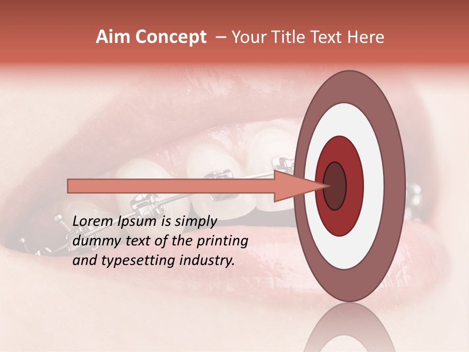 Healthy Lips Braces PowerPoint Template