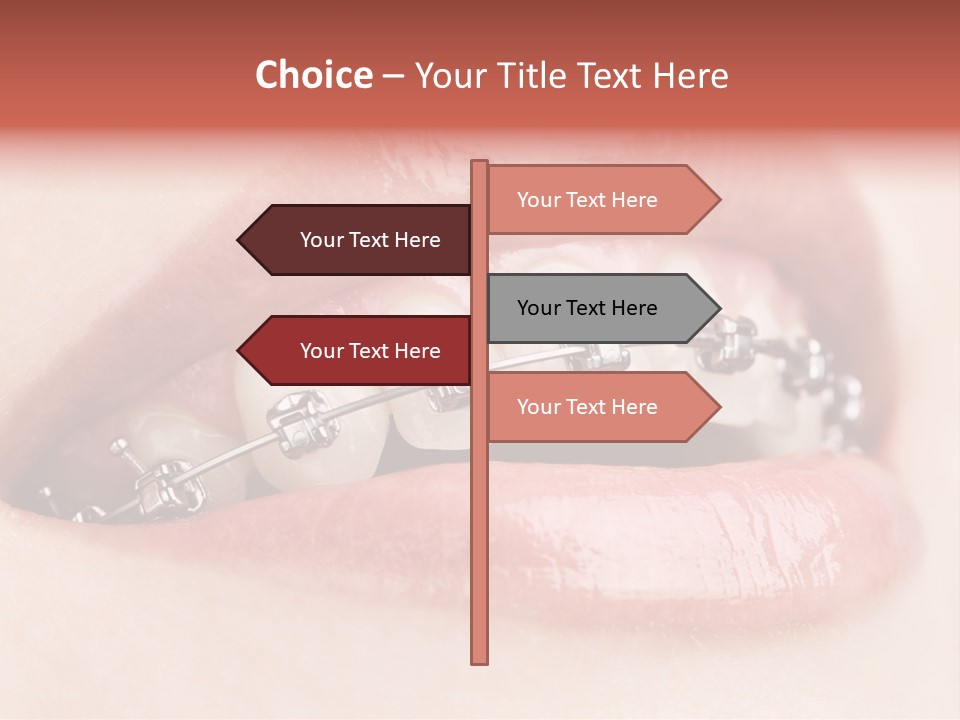 Healthy Lips Braces PowerPoint Template