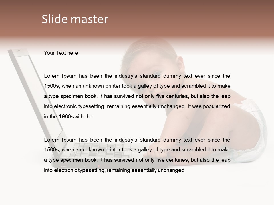 Comnputer Keyboard Human Face Facial Expression PowerPoint Template