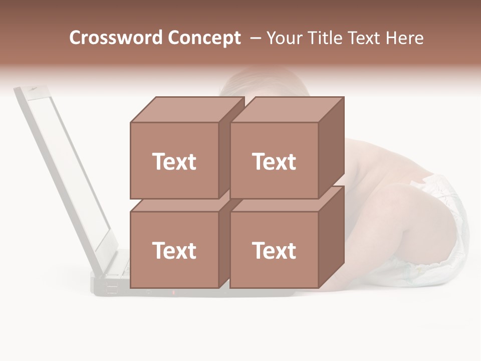 Comnputer Keyboard Human Face Facial Expression PowerPoint Template
